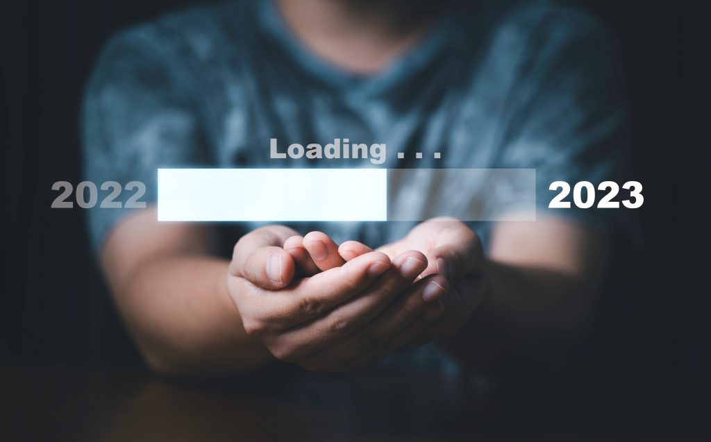 An image of moving from 2022 to 2023
